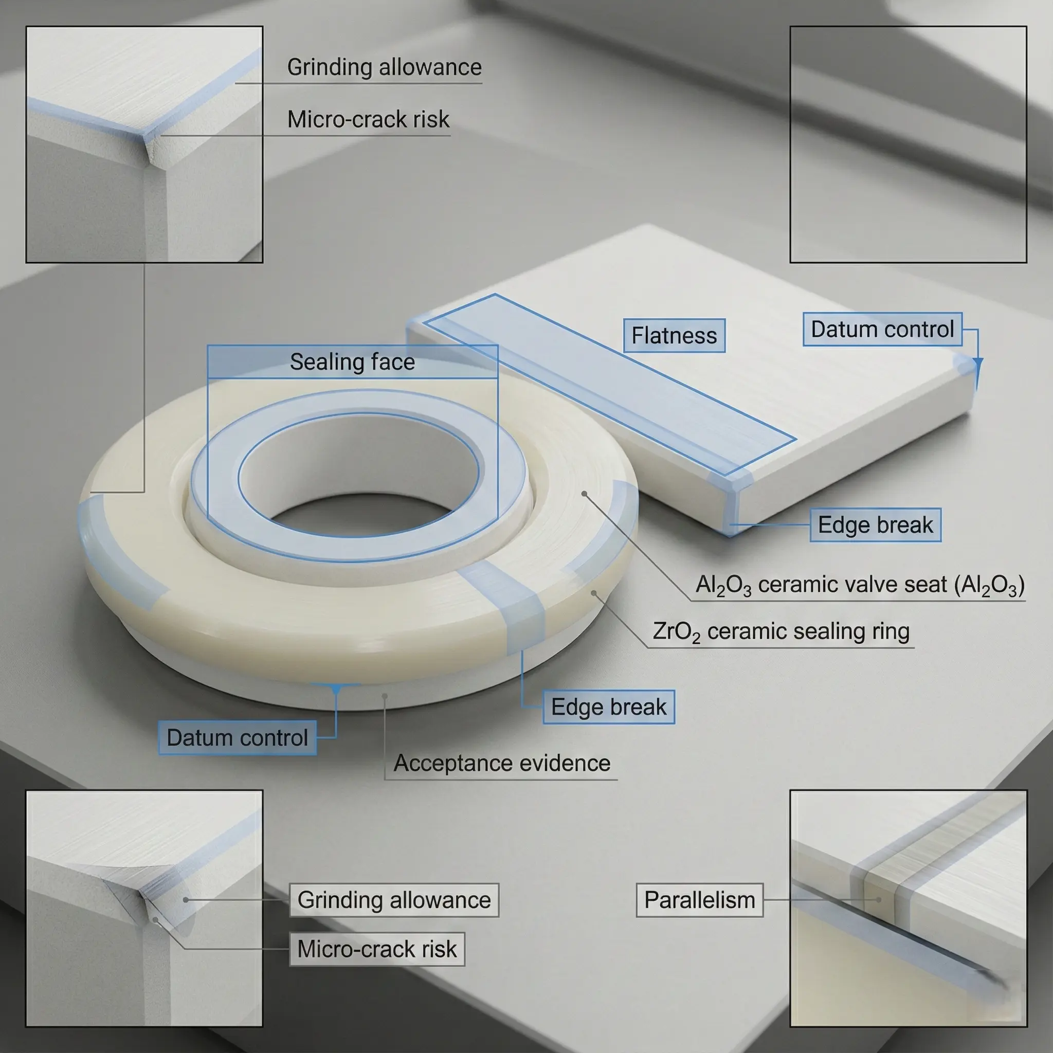 Precision ceramic rods, tubes, rings, shafts, sleeves, and pins
