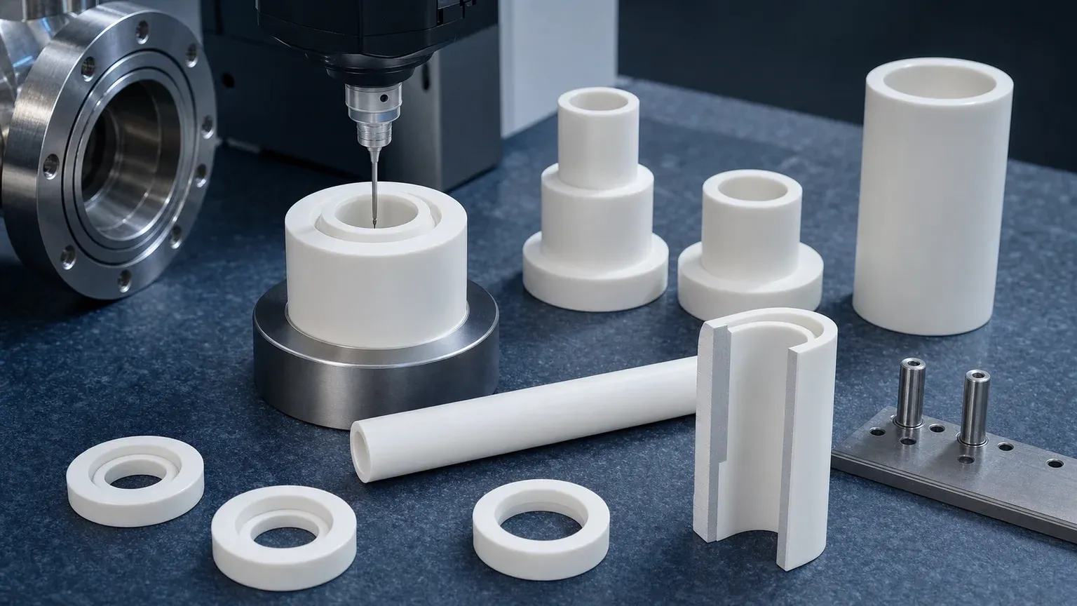 Ceramic feedthrough insulator bore and sealing land inspection on a metrology bench