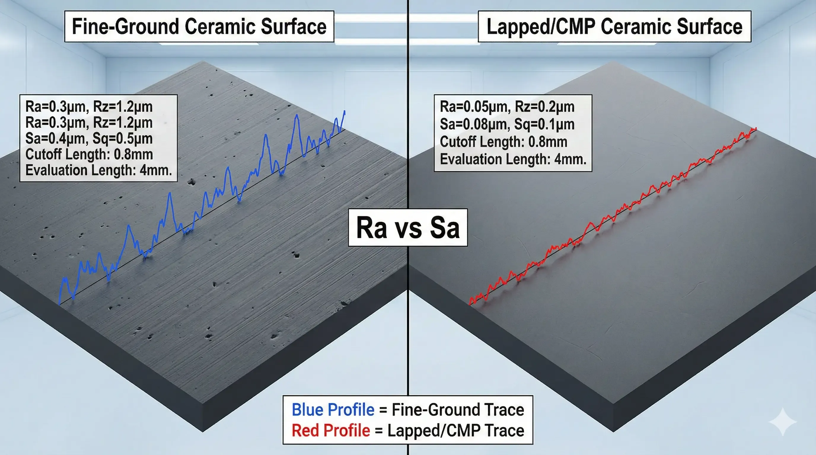 Ceramic surface finish pricing drivers