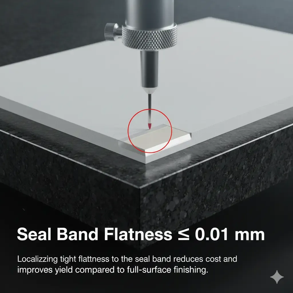 Flatness inspection on ceramic seal band