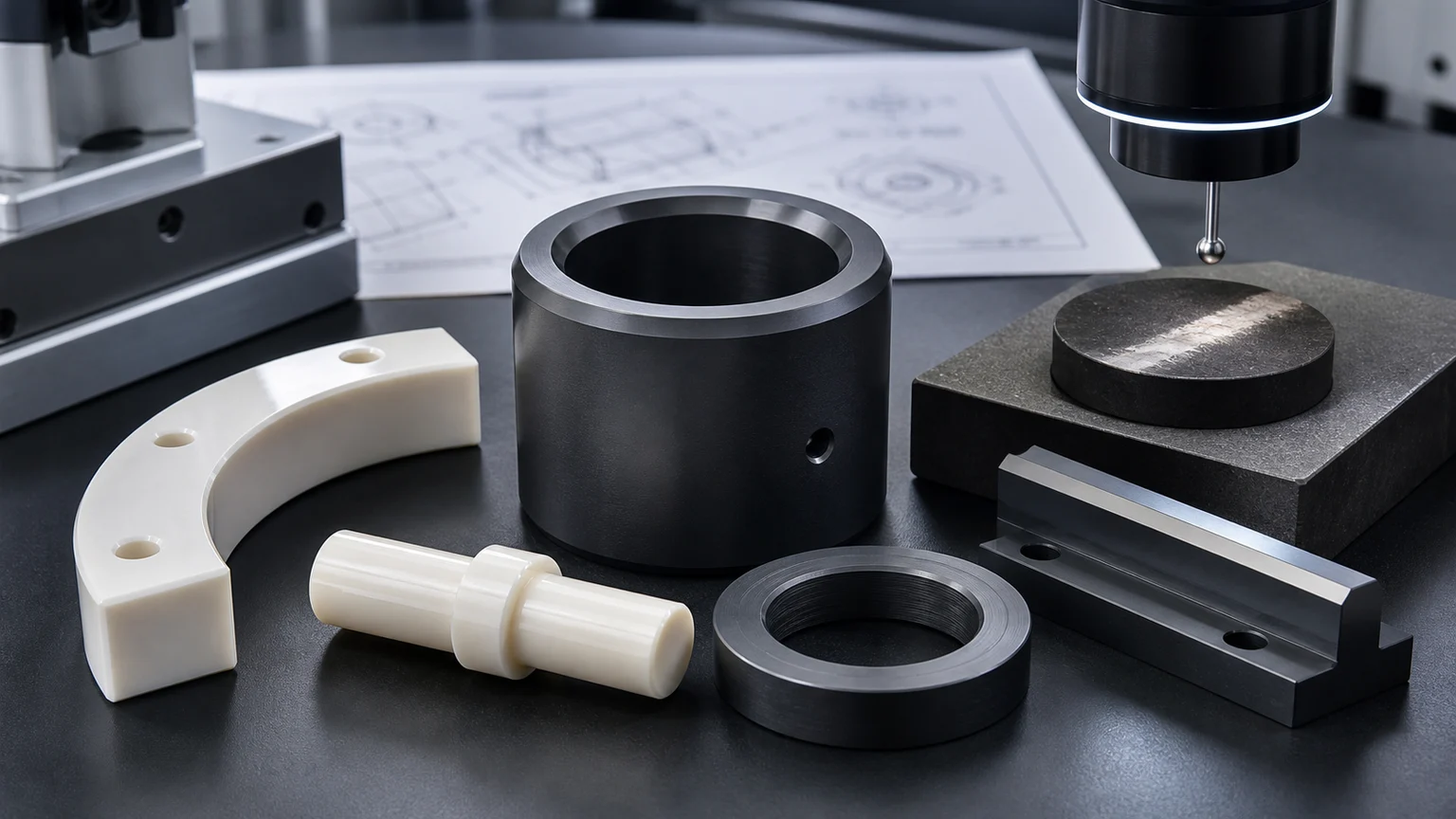Illustrative render of wear-resistant ceramic components
