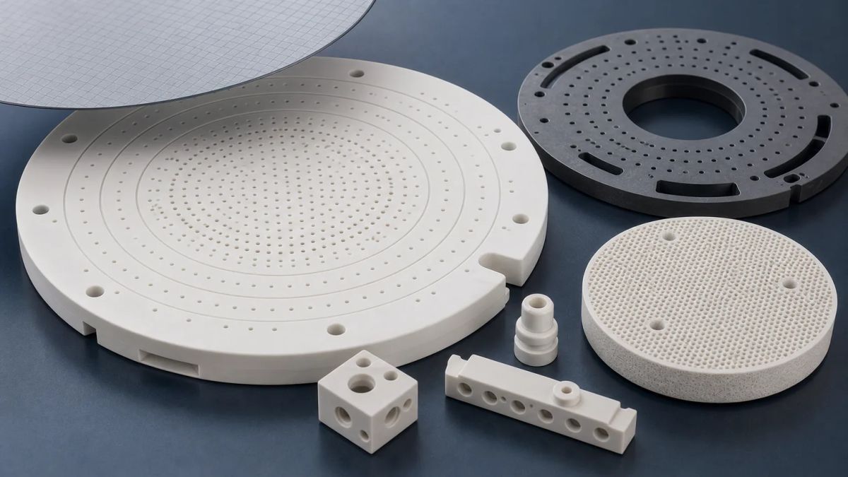 Machined Ceramic Vacuum Chuck Components for Semiconductor Tools ...
