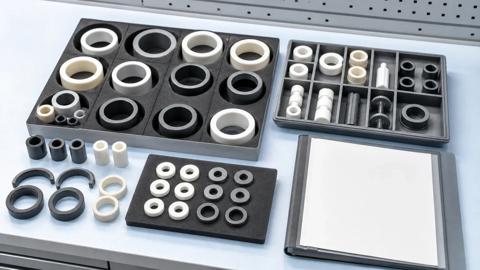 Clean packaging for precision ceramic bushings, sleeves, guide rings, and matched wear-ring sets